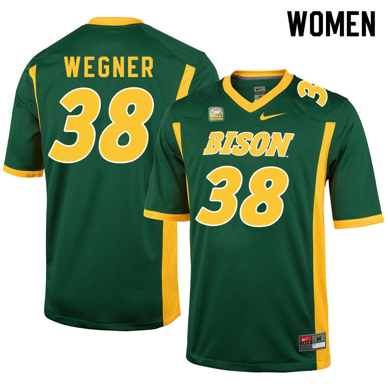 Women #38 Garret Wegner North Dakota State Bison College Football Jerseys Sale-Green
